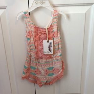 Boho baby romper